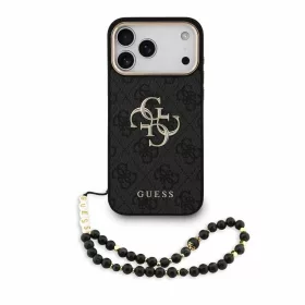   Guess PU 4G Metal Logo Strap tok iPhone 18 Pro Max készülékhez fekete