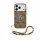Guess PU 4G Metal Logo Strap tok iPhone 18 Pro készülékhez barna
