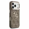 Guess PU 4G Metal Logo szíjas tok iPhone 18 Pro Max készülékhez, barna