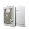 Guess PU 4G Metal Logo szíjas tok iPhone 18 Pro Max készülékhez, barna