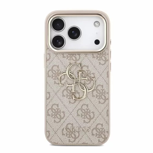 Guess PU 4G fém logós szíjas tok iPhone 18 Pro készülékhez rózsaszín