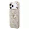 Guess PU 4G Metal Logo Strap tok iPhone 18 Pro Max készülékhez rózsaszín