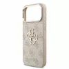 Guess PU 4G Metal Logo Strap tok iPhone 18 Pro Max készülékhez rózsaszín