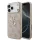 Guess PU bőr 4G Metal Logo Gold Frame tok iPhone 18 Pro Max készülékhez rózsaszín