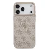 Guess PU bőr 4G Metal Logo Gold Frame tok iPhone 18 Pro Max készülékhez rózsaszín