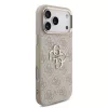 Guess PU bőr 4G Metal Logo Gold Frame tok iPhone 18 Pro Max készülékhez rózsaszín