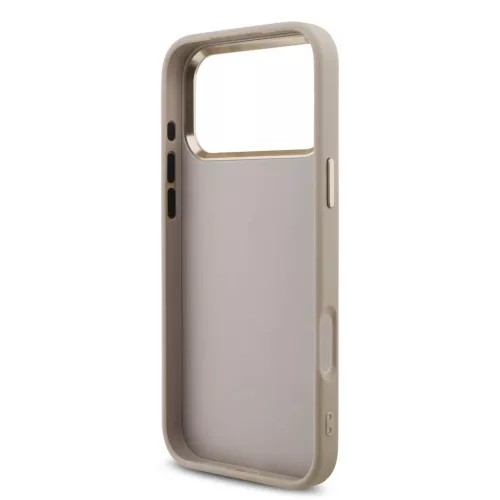 Guess PU bőr 4G Metal Logo Gold Frame tok iPhone 18 Pro Max készülékhez rózsaszín