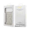 Guess PU bőr 4G Metal Logo Gold Frame tok iPhone 18 Pro Max készülékhez rózsaszín