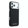 Karl Lagerfeld iPhone 18 Pro tok MagSafe, félig körbeölelő, szemcsés PU bőr, fekete