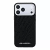 Karl Lagerfeld PU Grained Allover Semi Wrap Magsafe tok iPhone 18 Pro Max készülékhez fekete