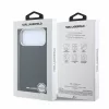 Karl Lagerfeld PU Grained Allover Semi Wrap Magsafe tok iPhone 18 Pro Max készülékhez fekete