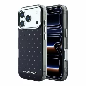   Karl Lagerfeld IML Rhinestones Allover tok iPhone 18 Pro készülékhez fekete