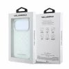 Karl Lagerfeld IML Rhinestones Allover tok iPhone 18 Pro készülékhez, fehér