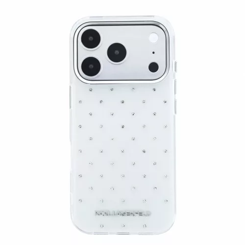 Karl Lagerfeld IML Rhinestones Allover tok iPhone 18 Pro Max készülékhez fehér