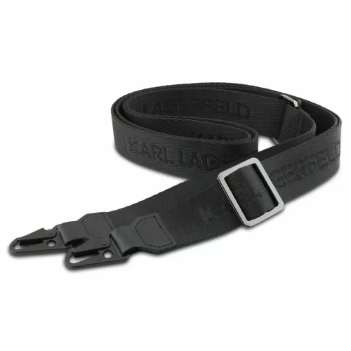 Karl Lagerfeld Saffiano Crossbody Strap Metal Karl and Choupette tok iPhone 18 Pro készülékhez fekete