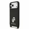Karl Lagerfeld Saffiano Crossbody Strap Metal Karl and Choupette tok iPhone 18 Pro készülékhez fekete