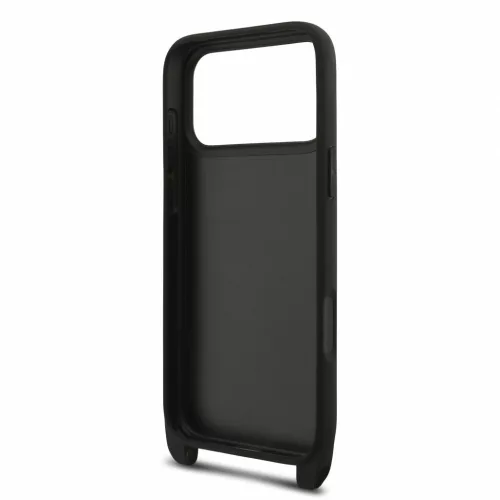 Karl Lagerfeld Saffiano Crossbody Strap Metal Karl and Choupette tok iPhone 18 Pro készülékhez fekete