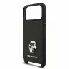 Karl Lagerfeld Saffiano átvető pánt és Metal Karl and Choupette tok iPhone 18 Pro Max készülékhez, fekete
