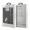 Karl Lagerfeld Saffiano átvető pánt és Metal Karl and Choupette tok iPhone 18 Pro Max készülékhez, fekete