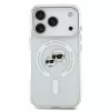 Karl Lagerfeld IML K&CH Heads Metal Frame MagSafe tok iPhone 18 Pro készülékhez fehér