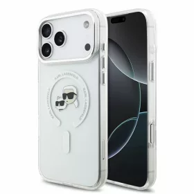   Karl Lagerfeld IML K&CH Heads fémkeretes MagSafe tok iPhone 18 Pro Max készülékhez fehér