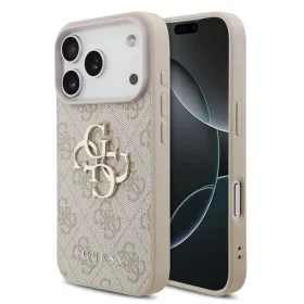   Guess PU 4G Metal Logo tok iPhone 18 Pro készülékhez rózsaszín