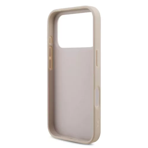 Guess PU 4G Metal Logo tok iPhone 18 Pro készülékhez rózsaszín