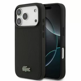   Lacoste PVC Iconic Petit Pique fém logós MagSafe tok iPhone 18 Pro készülékhez, fekete