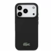 Lacoste PVC Iconic Petit Pique fém logós MagSafe tok iPhone 18 Pro készülékhez, fekete