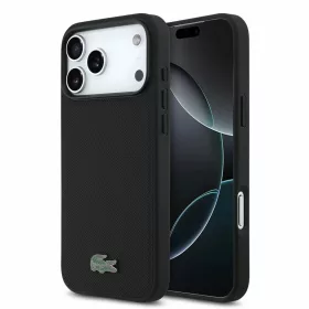   Lacoste PVC Iconic Petit Pique Metal Logo MagSafe tok iPhone 18 Pro Max készülékhez fekete