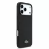 Lacoste PVC Iconic Petit Pique Metal Logo MagSafe tok iPhone 18 Pro Max készülékhez fekete