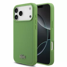   Lacoste PVC Iconic Petit Pique Metal Logo MagSafe tok iPhone 18 Pro Max készülékhez tárkonyzöld