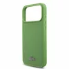 Lacoste PVC Iconic Petit Pique Metal Logo MagSafe tok iPhone 18 Pro Max készülékhez tárkonyzöld