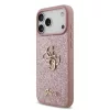 Guess PU Fixed Glitter 4G fém logós tok iPhone 18 Pro Max készülékhez rózsaszín