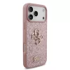 Guess PU Fixed Glitter 4G fém logós tok iPhone 18 Pro Max készülékhez rózsaszín