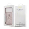 Guess PU Fixed Glitter 4G fém logós tok iPhone 18 Pro Max készülékhez rózsaszín