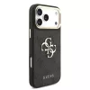 Guess 4G műbőr tok fém logóval arany kerettel iPhone 18 Pro Max készülékhez fekete