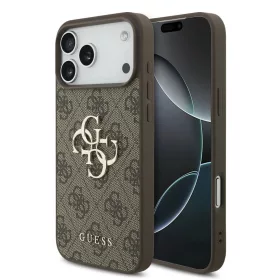   Guess PU 4G Metal Logo tok iPhone 18 Pro készülékhez barna