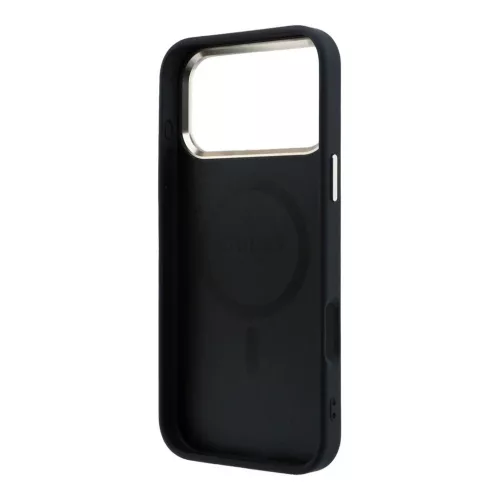 Guess műbőr 4G arany keretes MagSafe tok iPhone 18 Pro készülékhez fekete