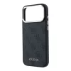 Guess PU-bőr 4G arany keretes MagSafe tok iPhone 18 Pro Max készülékhez fekete