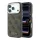 Guess műbőr 4G MagSafe tok arany kerettel iPhone 18 Pro készülékhez barna