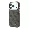 Guess műbőr 4G MagSafe tok arany kerettel iPhone 18 Pro készülékhez barna