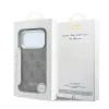 Guess PU bőr 4G arany keretes MagSafe tok iPhone 18 Pro Max készülékhez barna