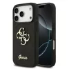 Guess PU Fixed Glitter 4G fém logós tok iPhone 18 Pro készülékhez, fekete
