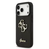 Guess PU Fixed Glitter 4G fém logós tok iPhone 18 Pro készülékhez, fekete