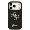Guess PU Fixed Glitter 4G fém logós tok iPhone 18 Pro készülékhez, fekete