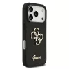 Guess PU Fixed Glitter 4G fém logós tok iPhone 18 Pro készülékhez, fekete