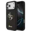 Guess PU Fixed Glitter 4G fém logós tok iPhone 18 Pro Max készülékhez fekete