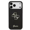 Guess PU Fixed Glitter 4G fém logós tok iPhone 18 Pro Max készülékhez fekete
