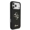 Guess PU Fixed Glitter 4G fém logós tok iPhone 18 Pro Max készülékhez fekete